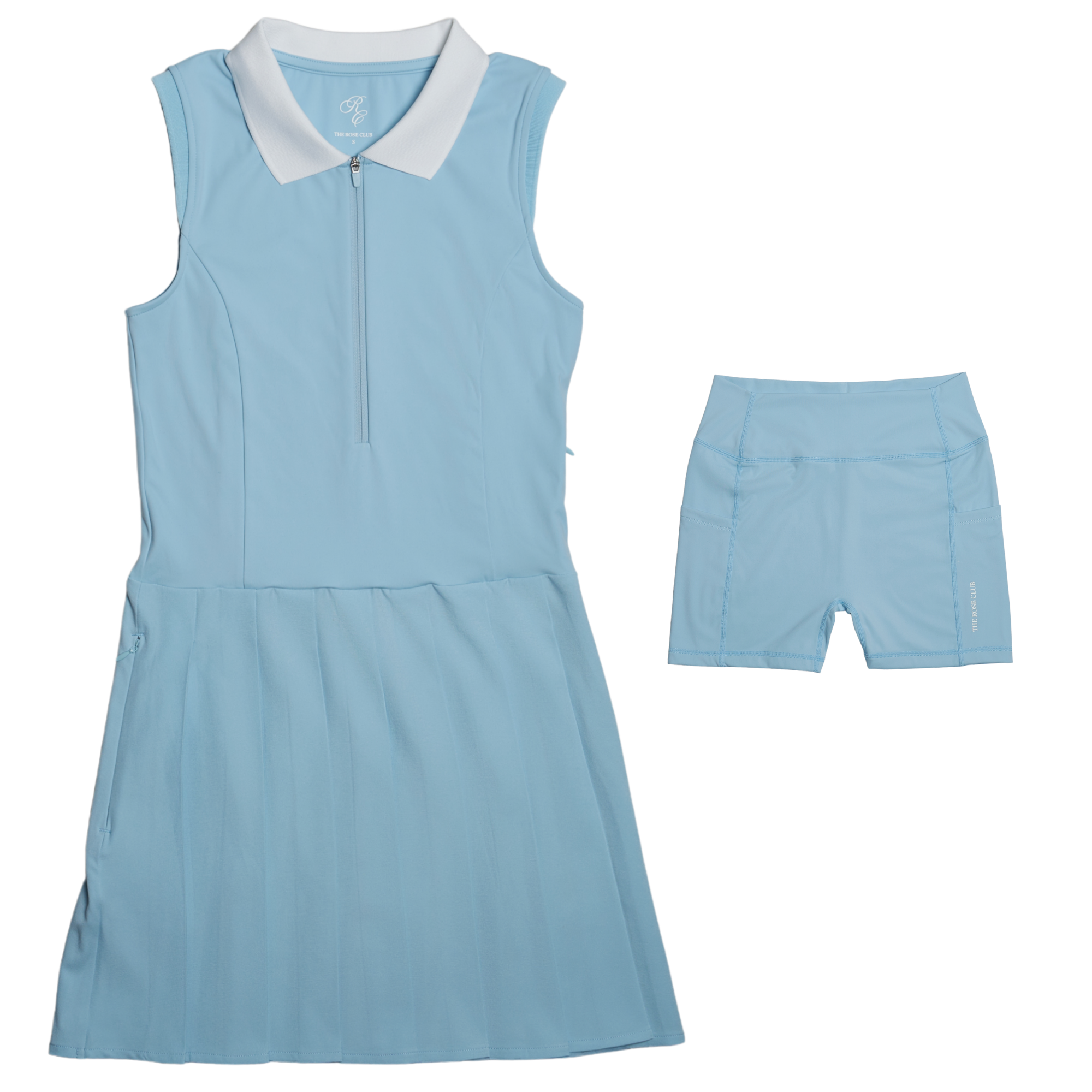 Vivienne Quarter Zip Pleated Dress