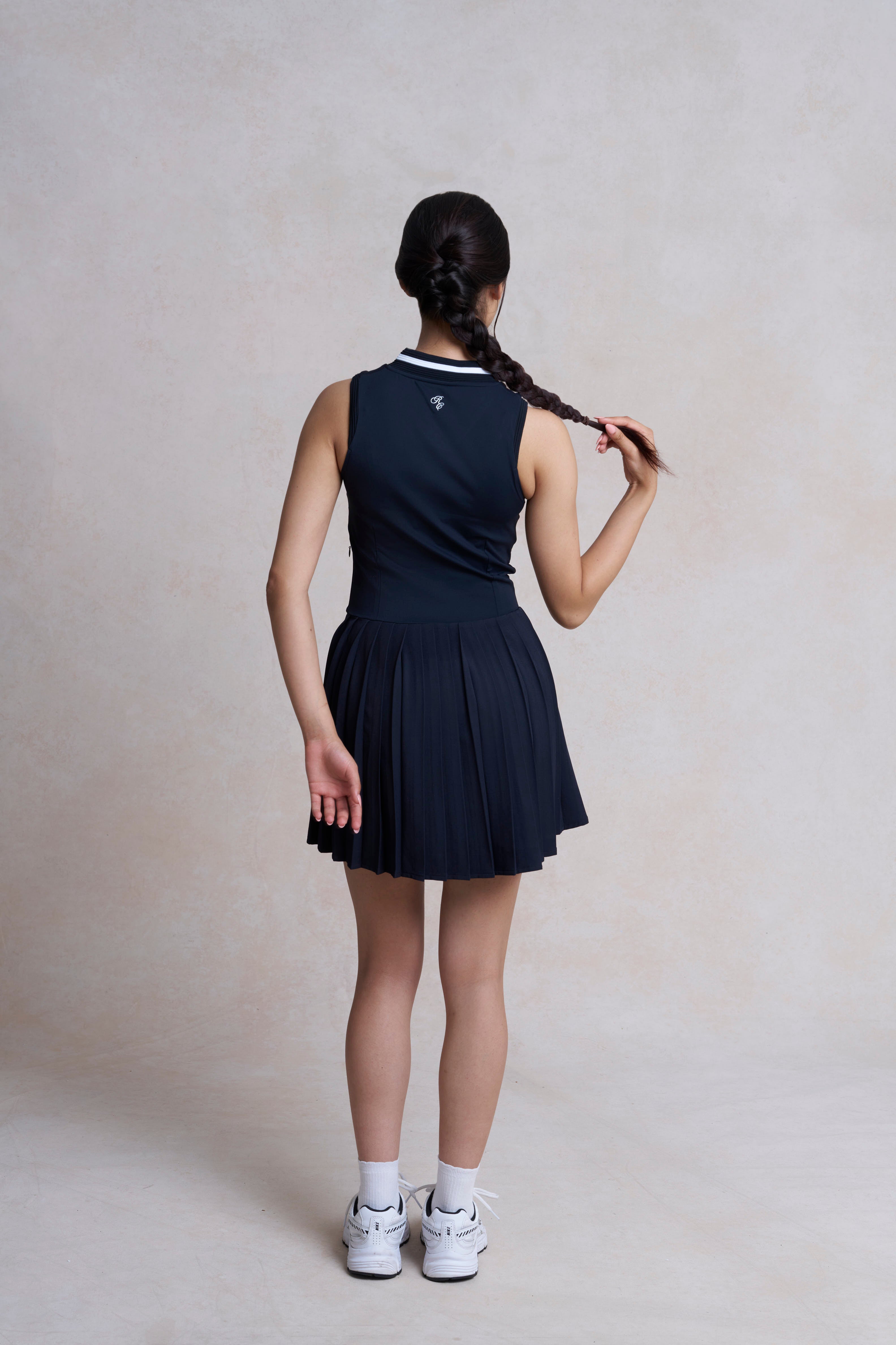 Florence V-Waist Pleated Dress