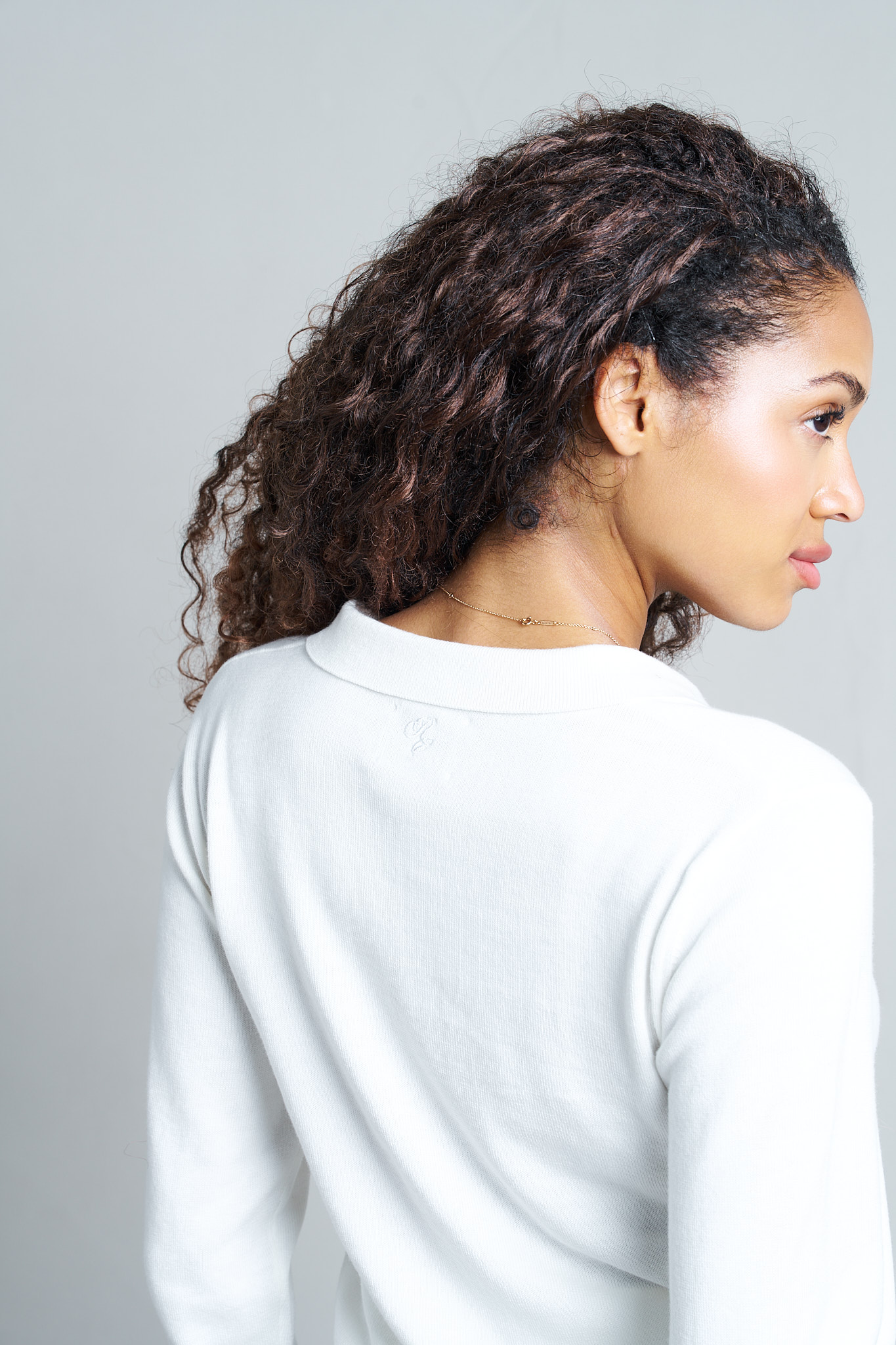 Karrie Long Sleeve Knitted Polo